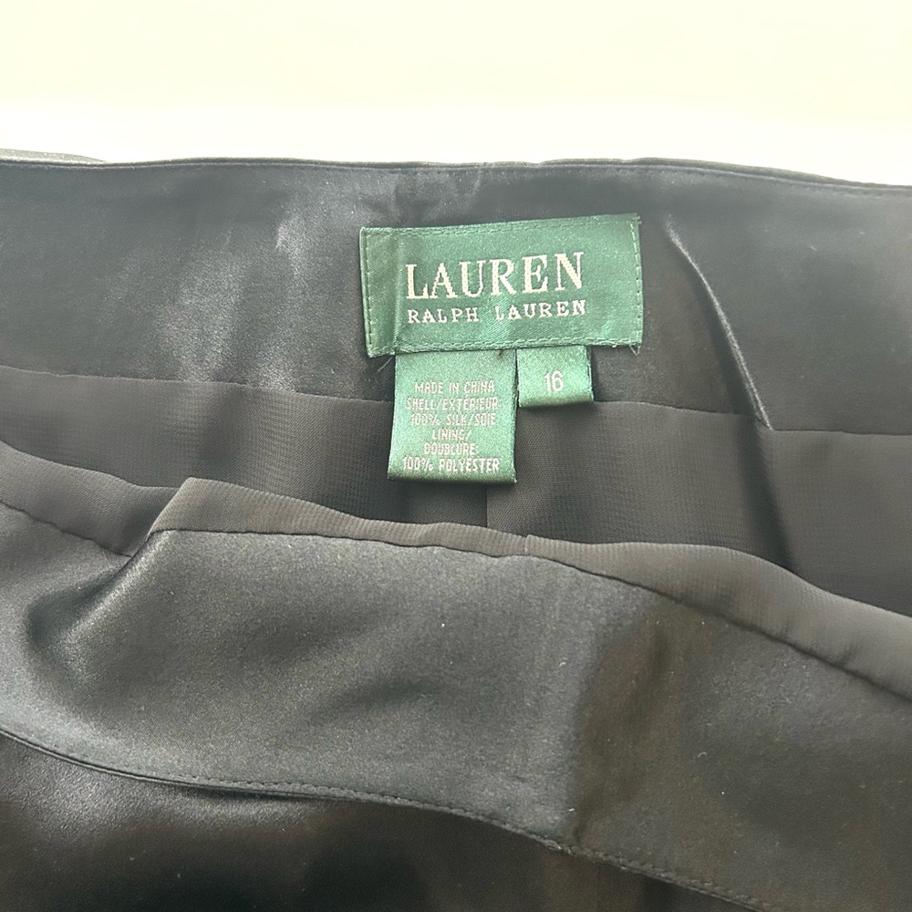 Ralph Lauren Black Women’s silk Wide-Leg Dress Pants - Picture 3 of 4